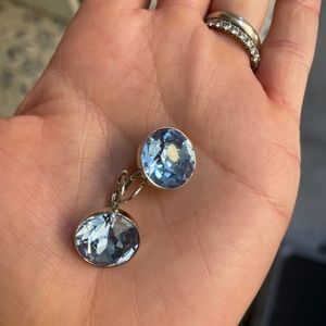 Dangly blue Swarovski earrings